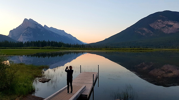 Vermillion lakes - part of Banff Sunrise Tour - Photo Credit: Canadian Rockies Experience